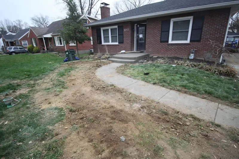 Concrete sidewalk