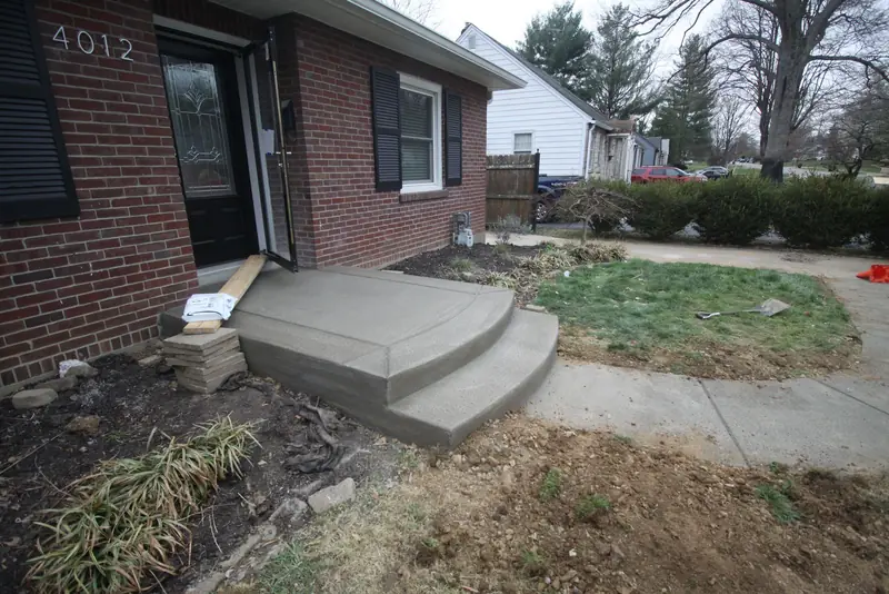 Concrete sidewalk